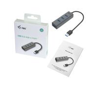 I-TEC USB 3.0 Metal HUB 4 port without power adapter ideal for Notebook Ultrabook Tablet PC supports Win und Mac OS