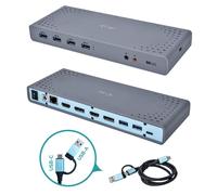 i-tec USB 3.0/USB-C 5K/2x 4K Station d'Accueil Universelle 2x HDMI 2x Display Port 1x GLAN 6x USB-A 3.0 1x Audio Entrée/Sortie K-Lock pour Windows MacOS Linux Android Thunderbolt 3 Compatible