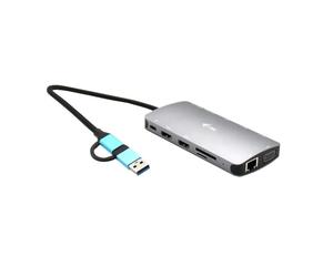 i-tec USB 3.0 USB-C/Thunderbolt 3x Display Metal Nano Dock with LAN + Power Delivery 100 W