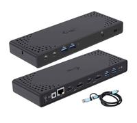 I-Tec Station d'accueil Dual Dock USB-A/-C Thunderbolt 3, double écran, PD 100W