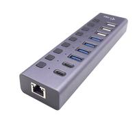 i-tec USB-A/USB-C Charging HUB 9port with LAN + Power Adapter 60 W