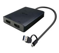 CABLES, Adaptadores, Audio/Video, I-Tec Adapt Hdmi A Usba+usbc 4kÉtendez votre bureau avec deux moniteurs HDMI externes.