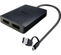 i-tec USB Adaptateur [1x USB-C®, USB-A - 2x DisplayPort] I-TEC USB-A/USB-C Dual 4K DP Video Ada.