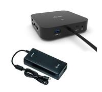 I-Tec Station d'accueil USB-C Dual Display Docking Station – Alimentation 100W – Noir