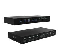 I-Tec Station d'accueil KVM Pro USB-C pour trois hôtes, double vidéo, 2 alimentations max. 92 W