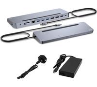 i-tec USB-C Metal Ergonomic 4K 3x Display Docking Station, PD 100W + Charger 100W
