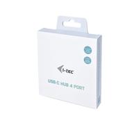 I-TEC USB C Metal HUB 4 Port without power adapter ideal for Notebook Tablet PC supports Win Mac OS compatible with Thunderbolt 3