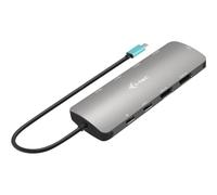 I-TEC USB-C Metal Nano Dock 2x HDMI 1x GLAN 2x USB 3.2 2x USB 2.0 1x USB-C 3.2 Gen.1 Data 1x USB-C 100W PD + Charger 100W