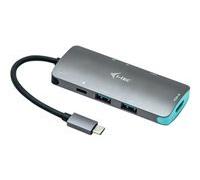 i-tec USB-C 4K Nano Station d'Accueil Métal 1x HDMI 3x USB 3.0 1x SD/MicroSD Power Delivery 100W pour Windows MacOS Android ChromeOS Thunderbolt 3 Compatible