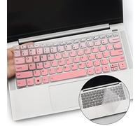 i-Tensodo Lot de 2 Protections de Clavier 2 en 1 Ultra Fines en Silicone pour Ordinateur Portable Lenovo Flex 5 14" S540 2020 (Rose, Transparent)