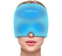 i THERAU poche de glace en gel - bonnet migraine relief cap, Réutilisable masque céphalées, headache hat les sinus et le stress, anti migraine compresse froide poche de Gel flexible