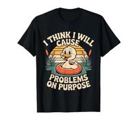 I Think I Will Cause Problems on Purpose Chaos Vibe - T-Shirt Graphique avec Valeur, Homme, Noir, XL
