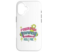 I Think My Trainer is Trying to Kill Me Funny Gym Design Coque pour iPhone 16