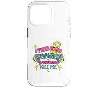 I Think My Trainer is Trying to Kill Me Funny Gym Design Coque pour iPhone 16 Pro