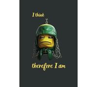 I think therefore I am: Notebook with funny picture and motto on the cover, super gift for boss, Christmas gift, soft cover