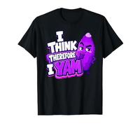 I Think Therefore I Yam Ube Pun Purple Yam Dad Blague T-Shirt Graphique avec Valeur, Homme, Noir, M