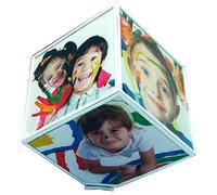 I-TOTAL ® Cadre photo en forme de cube, pivotant à 360°, pour 6 photos de 10 x 10 cm, nécessite une pile AA non incluse