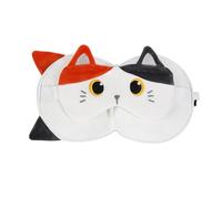 I-TOTAL ® - Coussin avec masque pour dormir, coussin refermable avec crochet de voyage (ORANGE CAT)