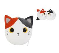 I-TOTAL ® - Coussin avec masque pour dormir, coussin refermable avec crochet de voyage (ORANGE CAT)