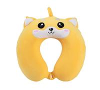 I-TOTAL® - Coussin de Voyage en Forme de Animal/Oreiller de Voyage de Cou Doux pour Le Soutien Cervical/Coussins de Voyage drôle (Shiba)