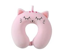 itotal Coussin de voyage Cat Teddy soutien cervical doux Enfants Rose