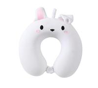 Itotal Coussin de voyage Bunny Teddy – Soutien cervical doux – Blanc Enfants
