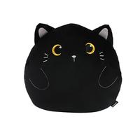 I-TOTAL ® - Coussin décoratif pour Chambre/Salon, Coussin Moelleux en Tissu Animal (Black Cat)
