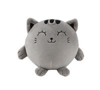 I-TOTAL® - Coussin Doux Squishy en Mousse à Mémoire de Forme 14 cm de diamètre, Squishy Pillow idéal comme Cadeau (Grey Cat)