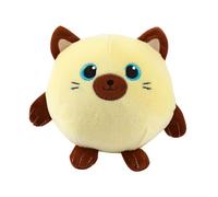 I-TOTAL® - Coussin Doux Squishy en Mousse à Mémoire de Forme 14 cm de diamètre, Squishy Pillow idéal comme Cadeau (Siamese Cat)