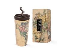 I-Drink - Mug Thermique En Acier Double Paroi 500 ml Décoré (Maps)