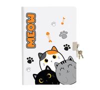 I-TOTAL® - Journal secret fourni avec cadenas en métal et deux clés/journal secret PAGES en DOTS (CAT)