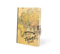 I-TOTAL® - Journal secret fourni avec cadenas en métal et deux clés/journal secret PAGES en DOTS (MAPS)