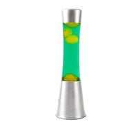 ITotal XL2346 Lampe à Lave 40 cm avec Base Argentée, Liquide Vert et Cire Jaune