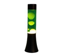 I-TOTAL® - Lampe à lave LED avec résistance chauffe cire, sans ampoule (BASE NOIR CIRE BLANC LIQUID BLEU 30CM)