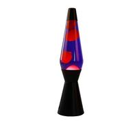 I-TOTAL Lampe à Lave 36 cm avec Base Noire, Liquide Violet et Cire Rose