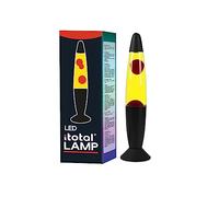 I-TOTAL® - Lampe à lave LED avec résistance chauffe cire sans ampoule (ROUGE BASE NOIRE CIRE BLANCHE) [Classe énergétique G]