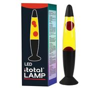 I-TOTAL® - Lampe à lave LED avec résistance chauffe cire sans ampoule (ROUGE BASE NOIRE CIRE BLANCHE) [Classe énergétique G]