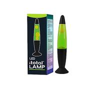 Itotal - Led Lava Lamp W/Green Light - Black Base And White Wax (Xl26