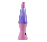 I-TOTAL® - Lampe à lave LED - Design moderne avec effet bulles fluides, basse consommation, lumière LED intégrée, 37 cm (Base Violette Liquide Violet Cire Blanche)