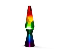 I-TOTAL® - Lampe à Lave Spaceship - Effet Bulles Hypnotisant, Design Rétro et Moderne, Lampe Décorative Colorée avec Cire en Mouvement (RAINBOW)