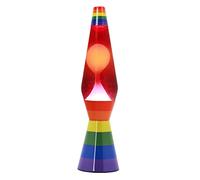 I-TOTAL® - Lampe à Lave Spaceship - Effet Bulles Hypnotisant, Design Rétro et Moderne, Lampe Décorative Colorée avec Cire en Mouvement (LOVE IS LOVE)