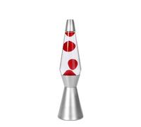 itotal Lampe à lave XL1783 36 cm – Base argentée, liquide transparent, cire rouge