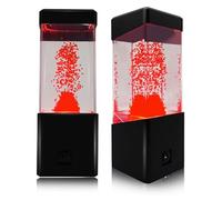 I-TOTAL® – Lampe LED Volcano – carrée rouge 23 cm