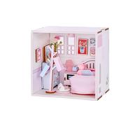 I-TOTAL ® - Mini House DIY Kit de Montage 3D, Maison Miniature à Construire, Nook Book Créatif, Dream Rooms Pastel, Décoration pour Bureau et Bibliothèque, Idée Cadeau (Dreaming Time)