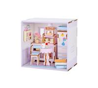 I-TOTAL ® - Mini House DIY Kit de Montage 3D, Maison Miniature à Construire, Nook Book Créatif, Dream Rooms Pastel, Décoration pour Bureau et Bibliothèque, Idée Cadeau (Baking Time)