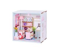 I-TOTAL ® - Mini House DIY Kit de Montage 3D, Maison Miniature à Construire, Nook Book Créatif, Dream Rooms Pastel, Décoration pour Bureau et Bibliothèque, Idée Cadeau (Cozy Time)