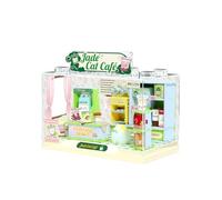I-TOTAL® - Shop in a Box Kit Creative DIY Miniature 3D Construire et Collectionner des Boutiques Style Pastel, Modèle avec Détails Décoratifs Idée Cadeau (JADE CAT CAFE)