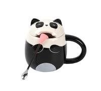 I-TOTAL® - Tasse à café et à thé unique, cuillère avec design de langue amusante, cadeau parfait pour les enfants et les adultes 400 ml (PANDASTIC)