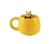 I-TOTAL® - Tasse en céramique avec animal en céramique sur le bord, tasse à thé ou café (BEE)