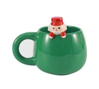 I-TOTAL® - Tasse en céramique avec animal en céramique sur le bord, tasse à thé ou café (NUTCRACKER)